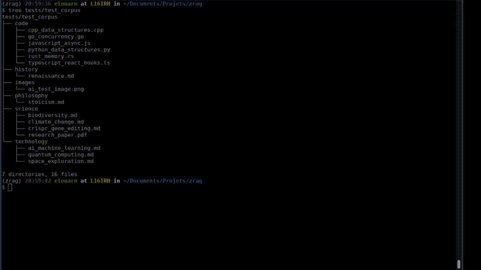 zvec-powered RAG demo showing local semantic search across code collections